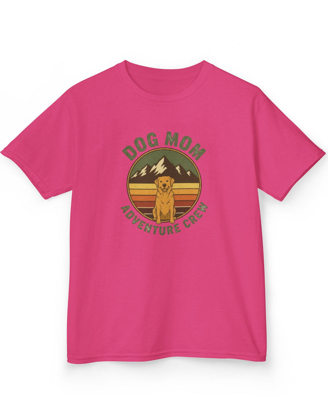 "Dog Mom Adventure Crew" Kids Heavy Cotton Tee