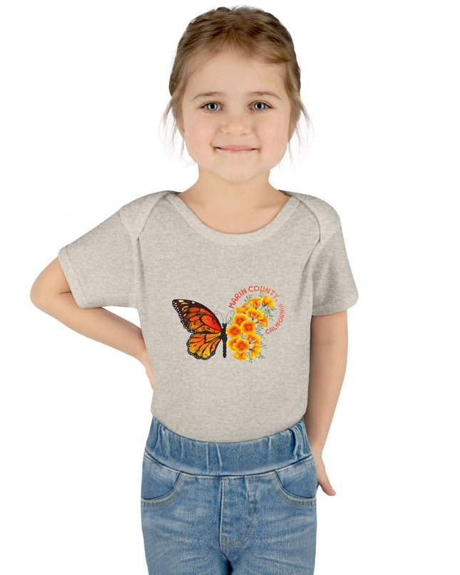 "Butterflies and Poppies Marin County, California" Infant Baby Rib Bodysuit