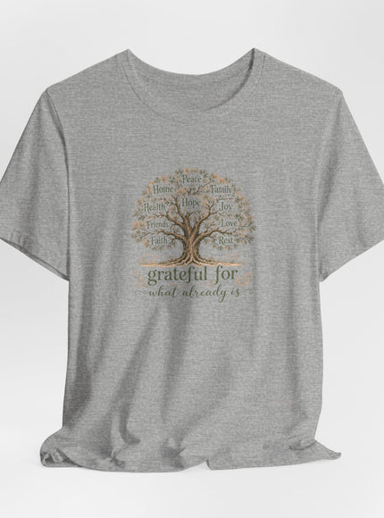"Grateful For What Already Is" Unisex Jersey Short Sleeve Tee
