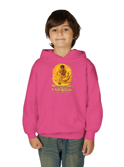 "My Mother Says I am Royalty" Youth Heavy Blend Hooded Sweatshirt