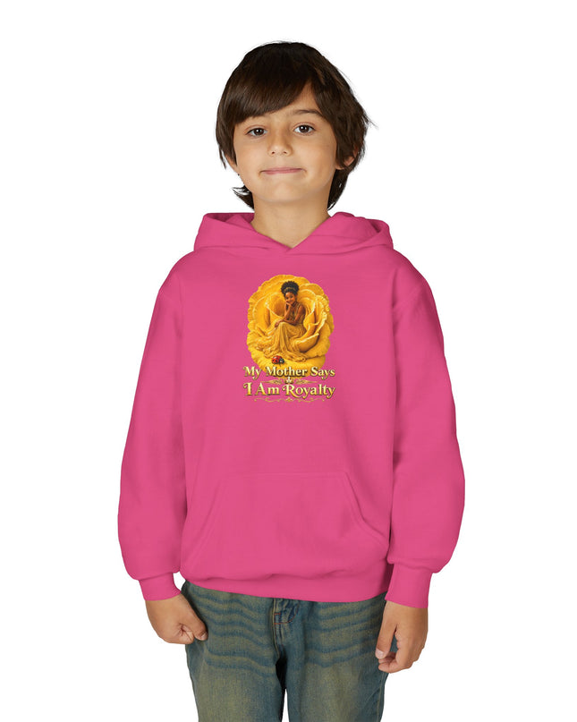 "My Mother Says I am Royalty" Youth Heavy Blend Hooded Sweatshirt