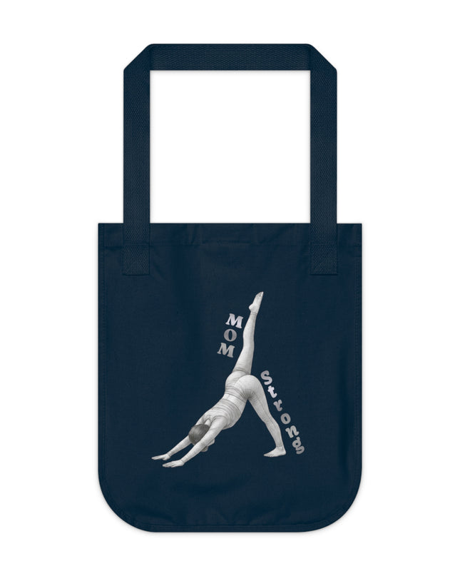 "Mom Strong Pilates" Organic Canvas Tote Bag