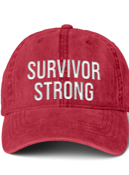 "Survivor Strong" Women's Pigment-Dyed Cap with Fashion Undervisor (Embroidery)