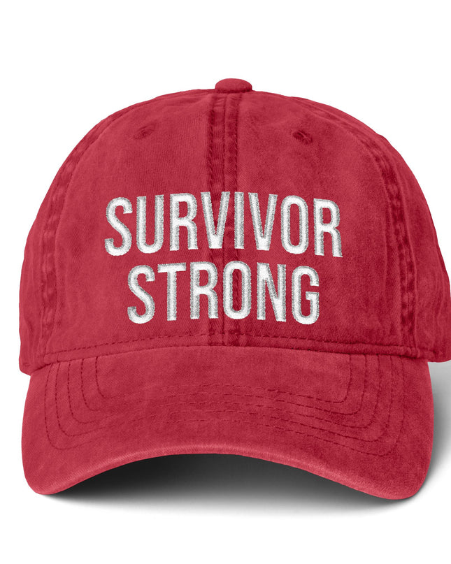 "Survivor Strong" Women's Pigment-Dyed Cap with Fashion Undervisor (Embroidery)