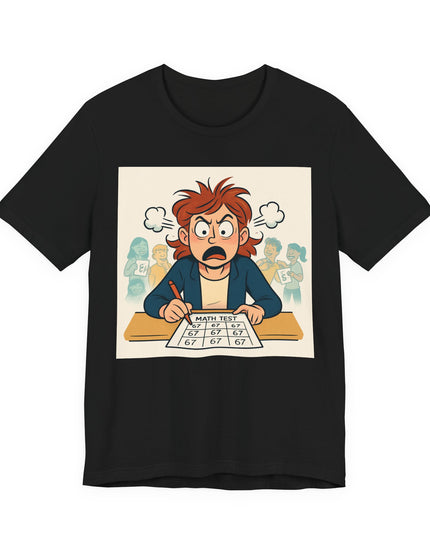 "67 with an Angry Math Teacher" - Unisex Jersey Short Sleeve Tee