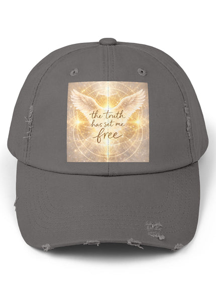 "The Truth Will Set You Free" Unisex Distressed Cap