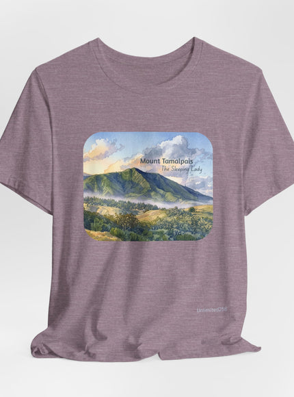 "Mount Tamalpais, the Sleeping Lady" Unisex Jersey Short Sleeve Tee