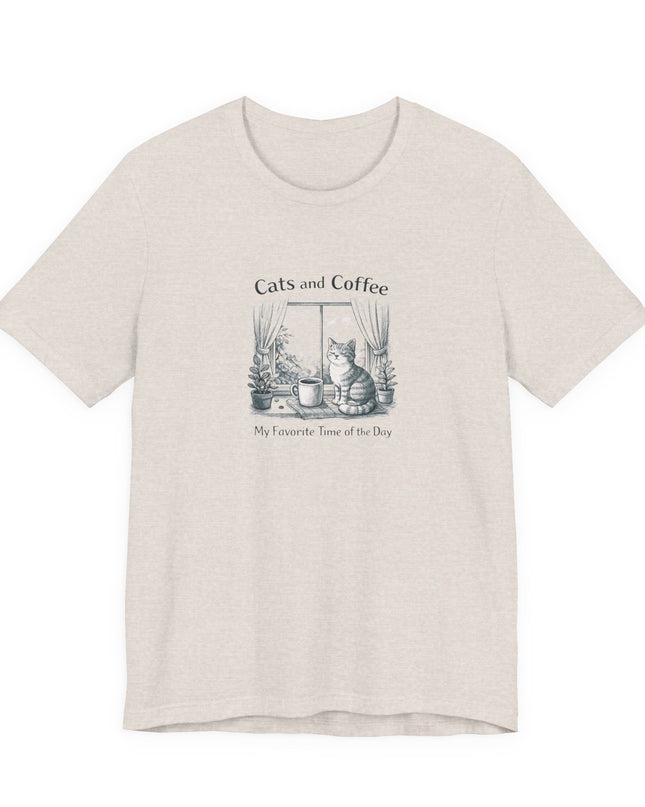 "Cats and Coffee" Unisex Jersey Short Sleeve Tee