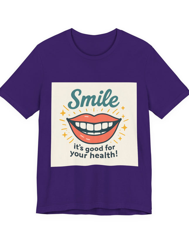 "Smile – it's good for your health!" Unisex Short Sleeve Tee