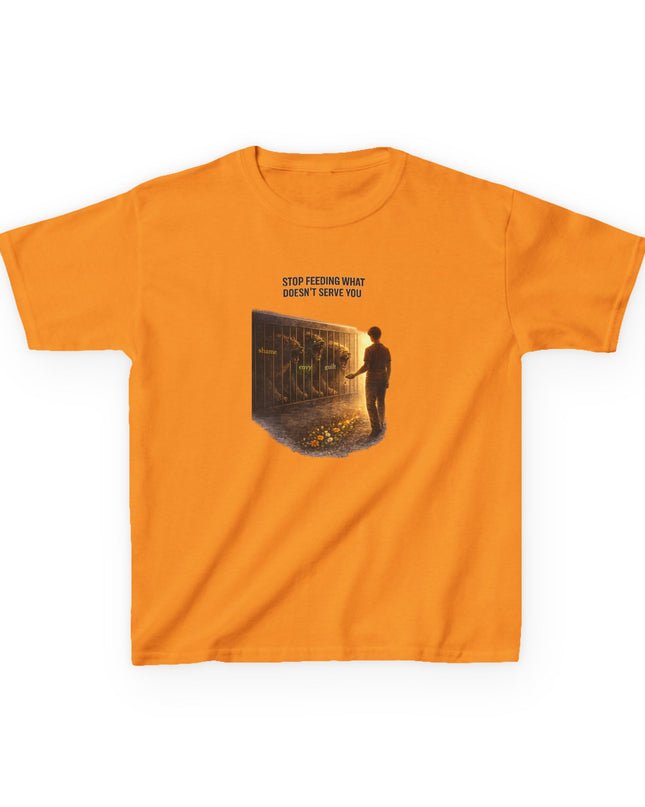 "Stop Feeding What Doesn't Serve You" Kids Heavy Cotton Tee