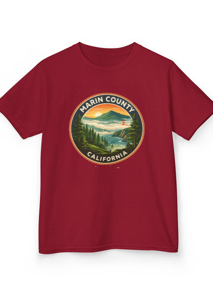 "Marin County, Above the Fog - no text" Kids Heavy Cotton Tee