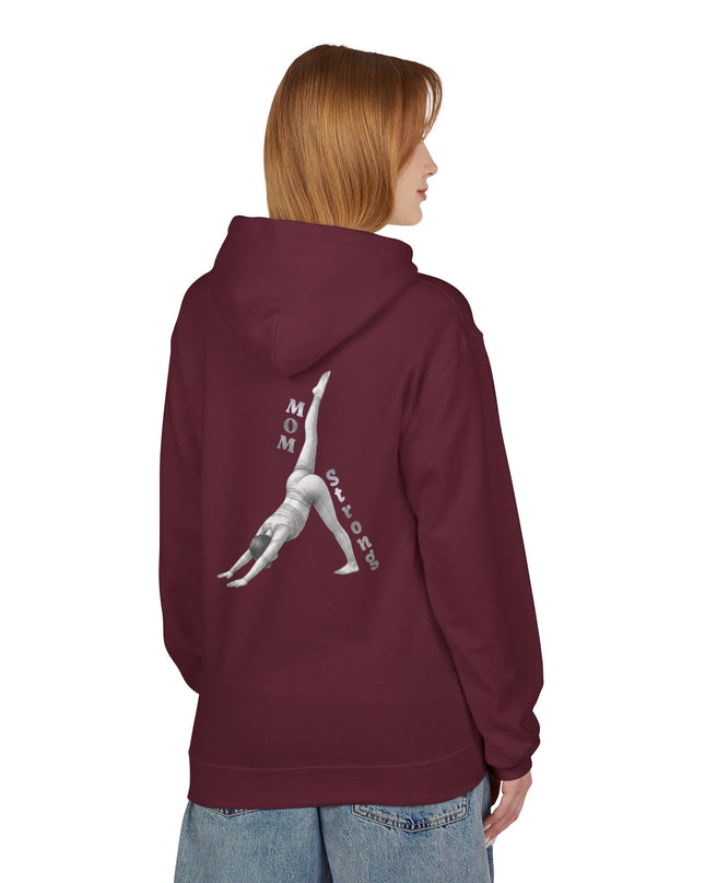 "Mom Strong Pilates" (Lighter ink on both sides) Unisex Midweight Softstyle Fleece Hoodie