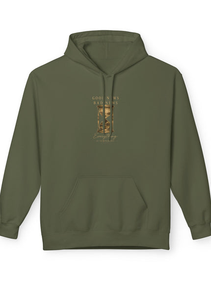 "Good News, Bad News, Everything is Temporary" Unisex Midweight Softstyle Fleece Hoodie