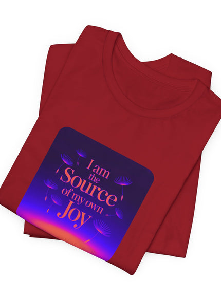 "I Am the Source of my Own Joy, (Energy for Success)" Women's and Men's Jersey Short Sleeve Tee