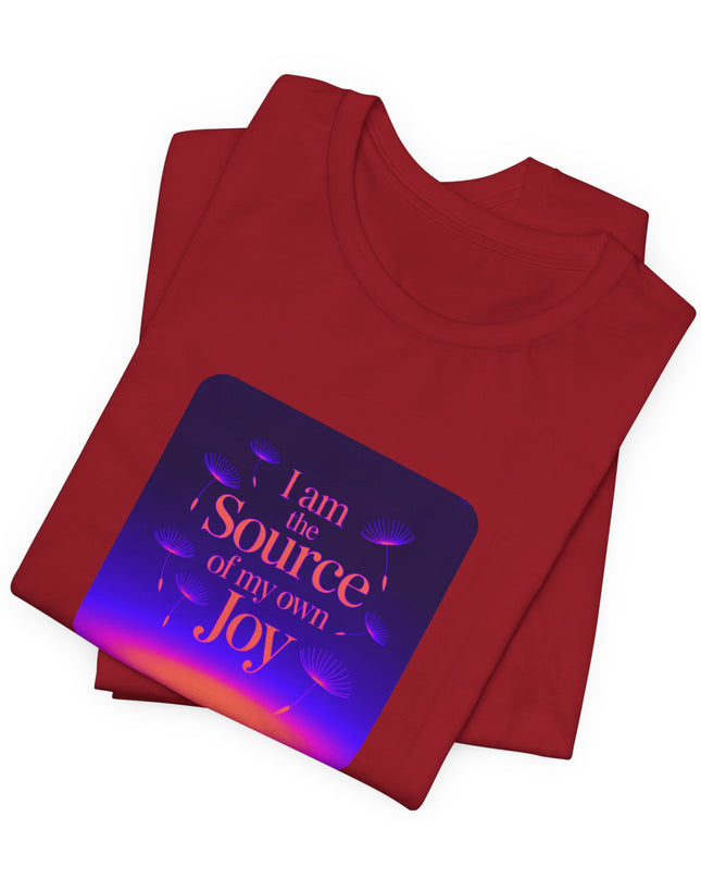 "I Am the Source of my Own Joy, (Energy for Success)" Women's and Men's Jersey Short Sleeve Tee