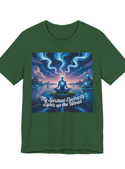 "My spiritual electricity lights up the world" Unisex Jersey Short Sleeve Tee