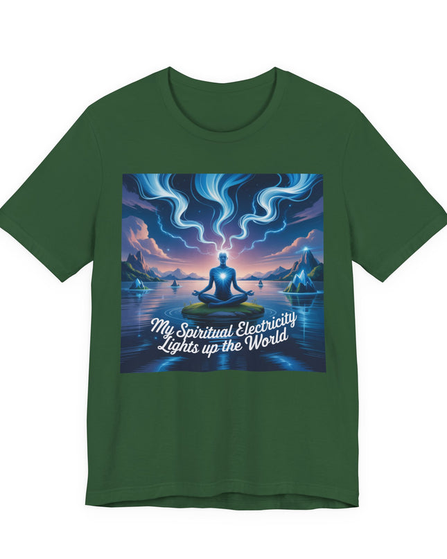 "My spiritual electricity lights up the world" Unisex Jersey Short Sleeve Tee