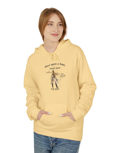 "She Saved Herself V1" (Ink both sides) Unisex Midweight Softstyle Fleece Hoodie