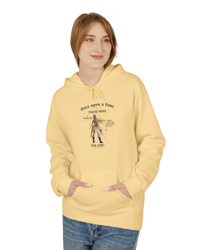 "She Saved Herself" (Ink both sides) Unisex Midweight Softstyle Fleece Hoodie