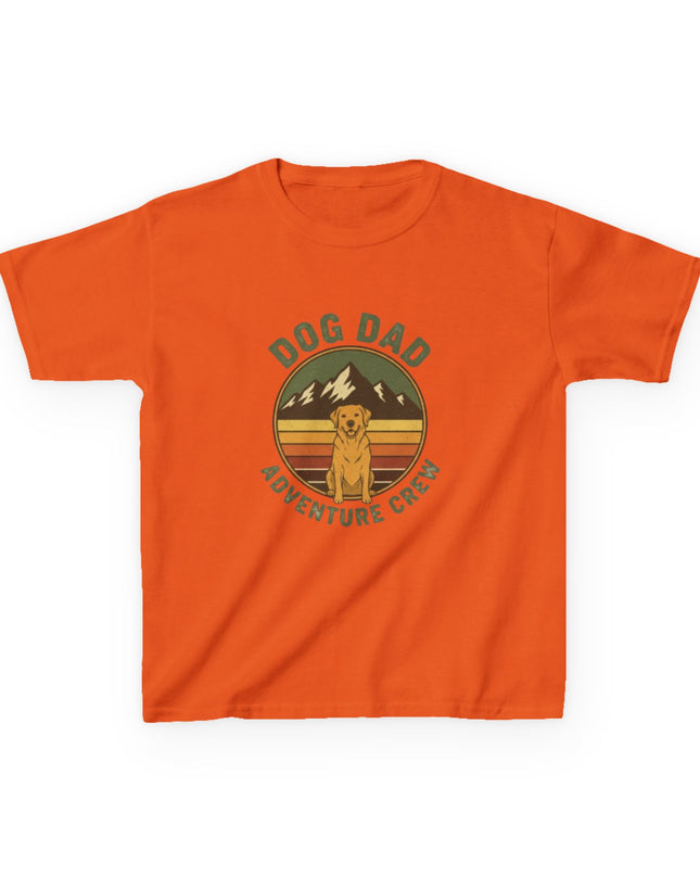 "Dog Dad Adventure Crew" Kids Heavy Cotton Tee