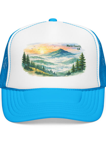 "Marin County, Where the Hills Meet the Sky" Foam Trucker Hat