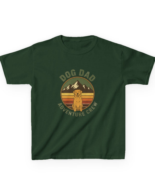 "Dog Dad Adventure Crew" Kids Heavy Cotton Tee