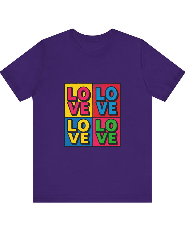 "Love, (Andy Warhol style)" Unisex Jersey Short Sleeve Tee