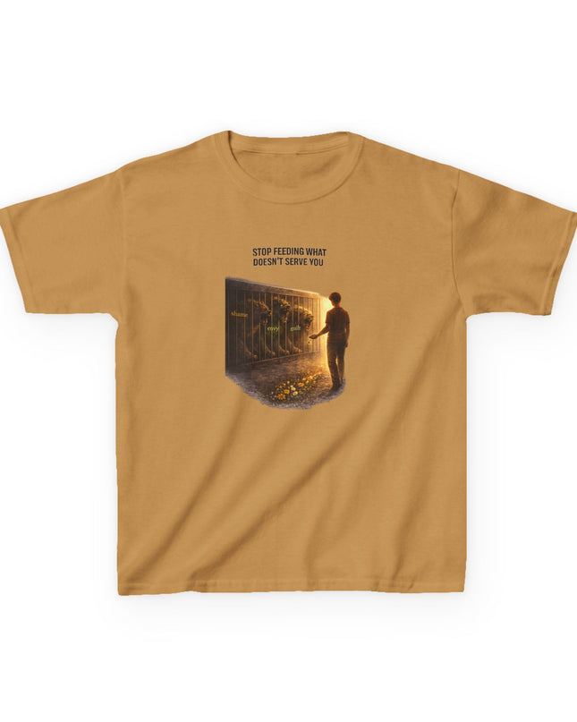 "Stop Feeding What Doesn't Serve You" Kids Heavy Cotton Tee