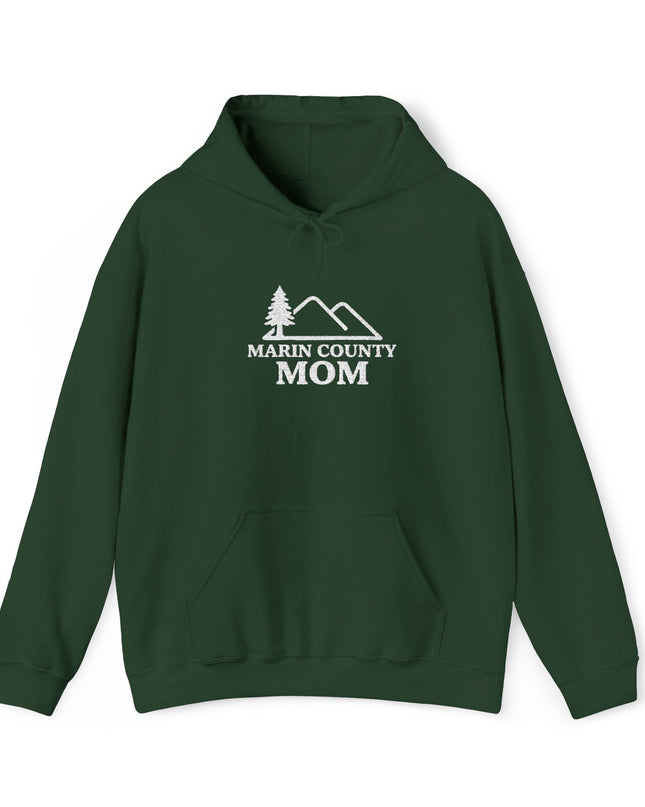 "Marin County Mom" Embroidered Unisex Heavy Blend Hooded Sweatshirt