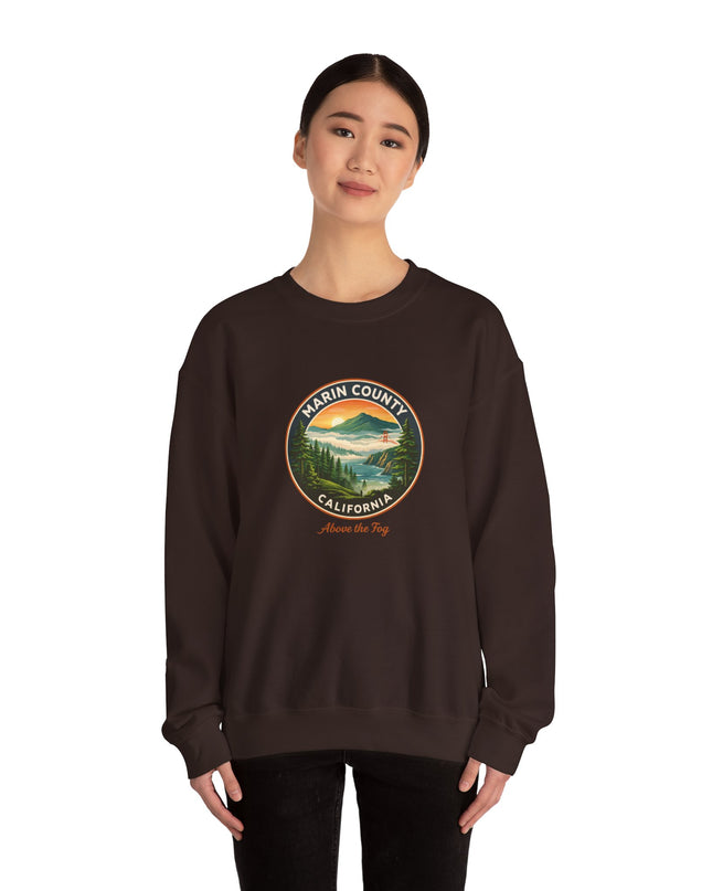 "Marin County, Above the Fog" Unisex Heavy Blend Crewneck Sweatshirt