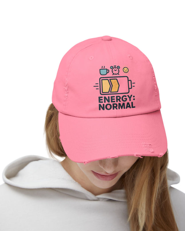 "Energy normal" Unisex Distressed Cap