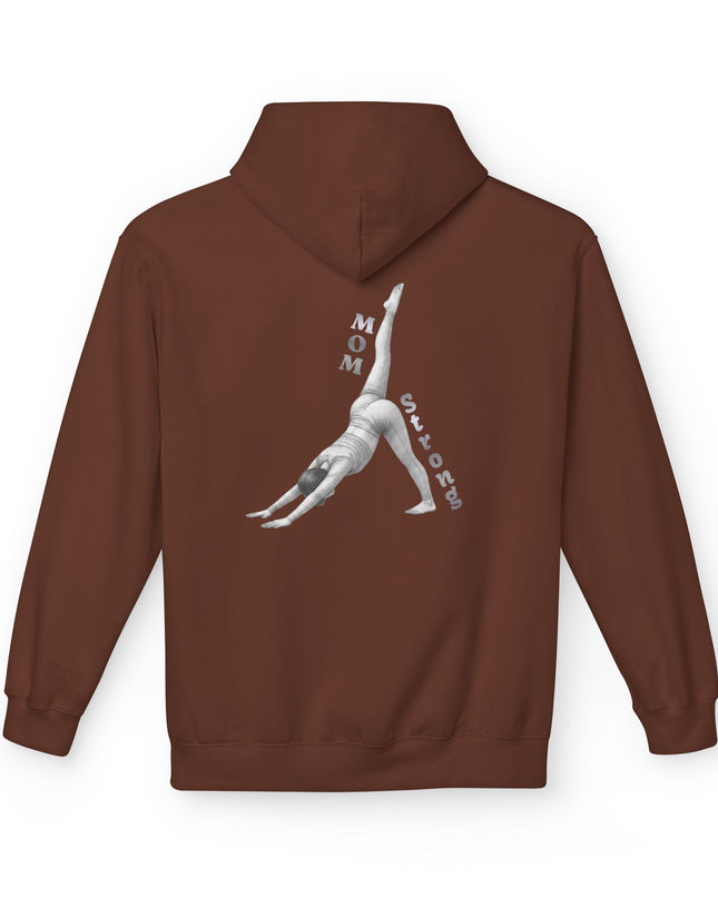 "Mom Strong Pilates" (Lighter ink on both sides) Unisex Midweight Softstyle Fleece Hoodie
