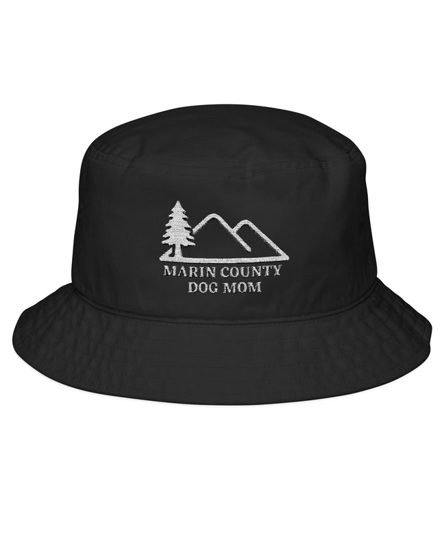 "Marin County Dog Mom" Bucket Hat (White Embroidery)