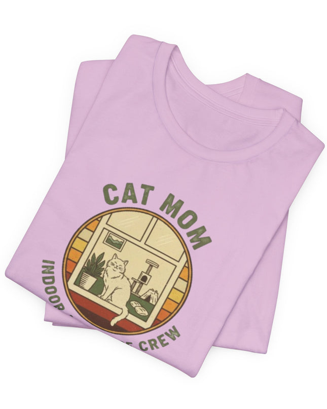 "Cat Mom Indoor Adventure Crew" Unisex Jersey Short Sleeve Tee