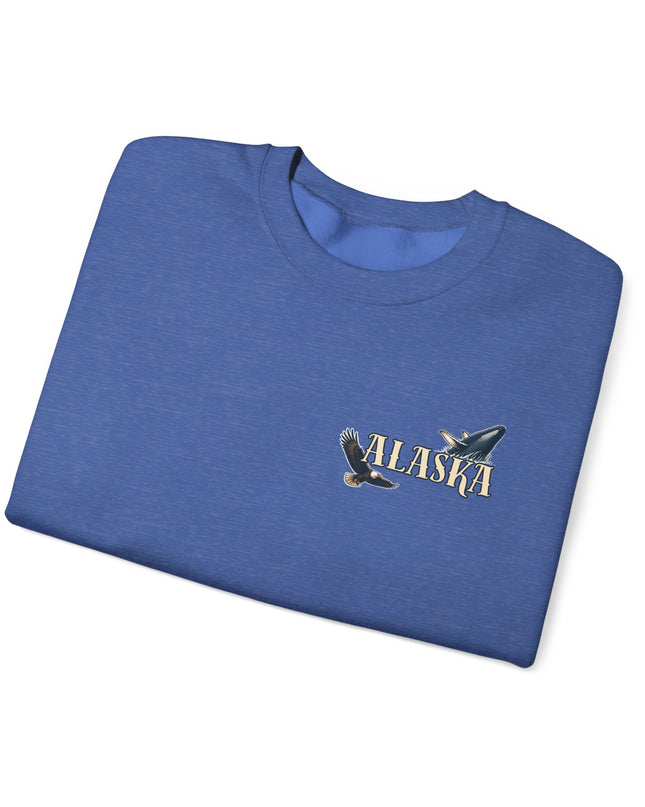 "Alaska" (Ink front and back) Unisex Heavy Blend Crewneck Sweatshirt