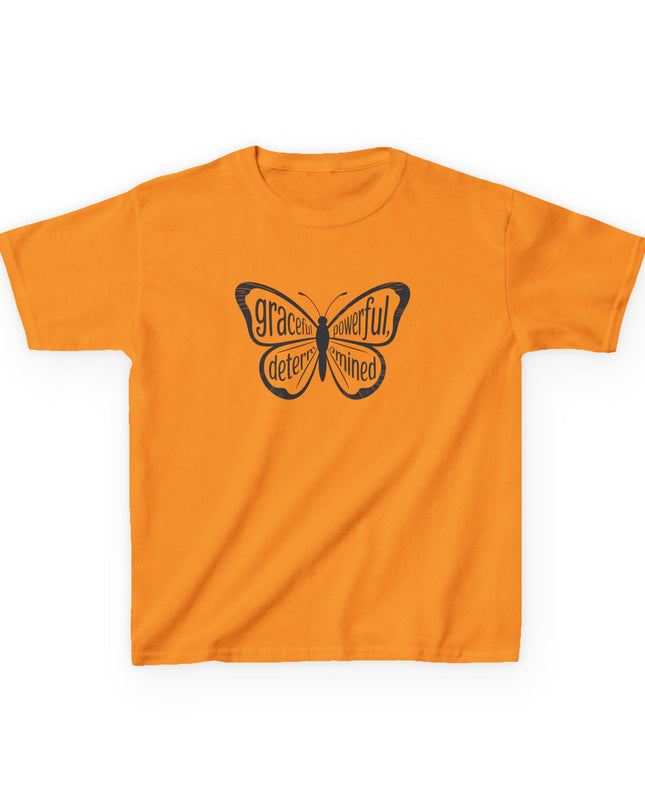 "Butterfly With Words" Kids Heavy Cotton Tee