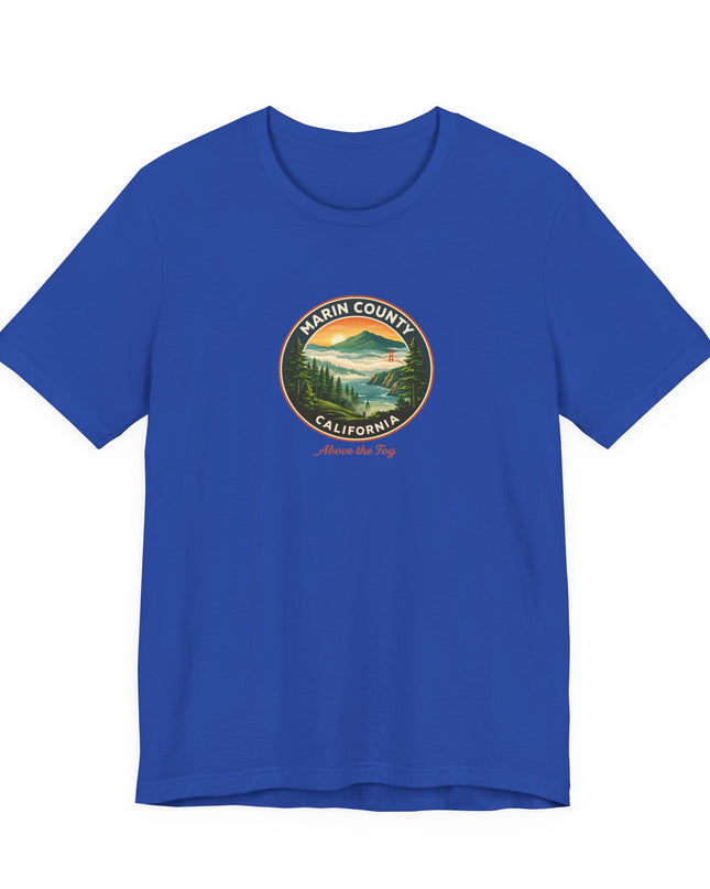 "Marin County, Above the Fog" Unisex Jersey Short Sleeve Tee