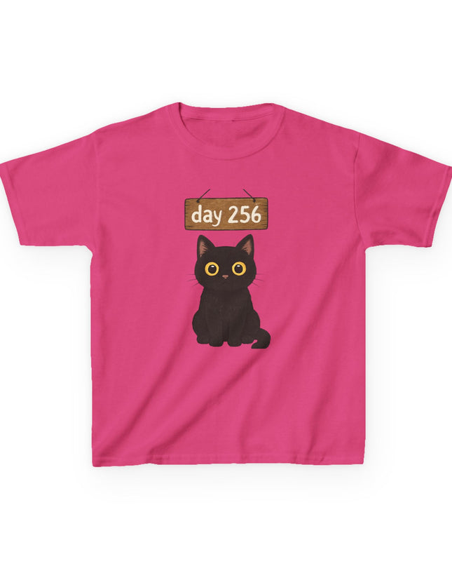 Day 256, no blinking black cat Kids Heavy Cotton Tee by Gildan 5000B