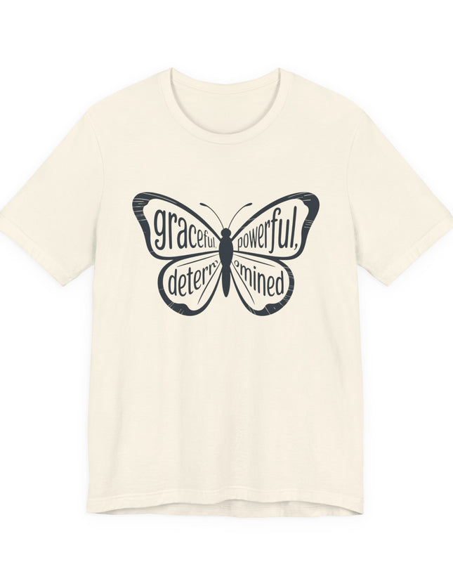 "Butterfly with Words" Unisex Jersey Short Sleeve Tee