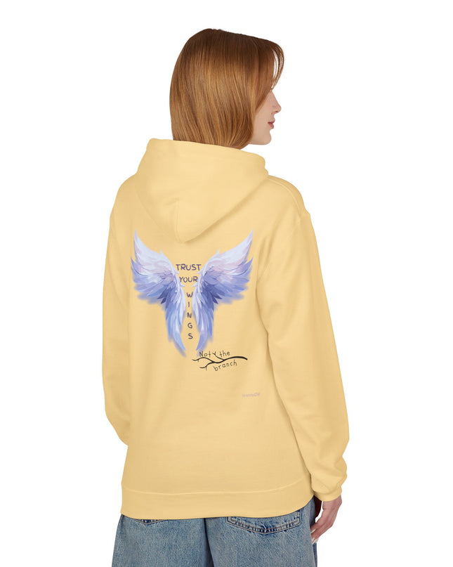 "Trust your Wings, Not the Branch" Unisex Midweight Softstyle Fleece Hoodie