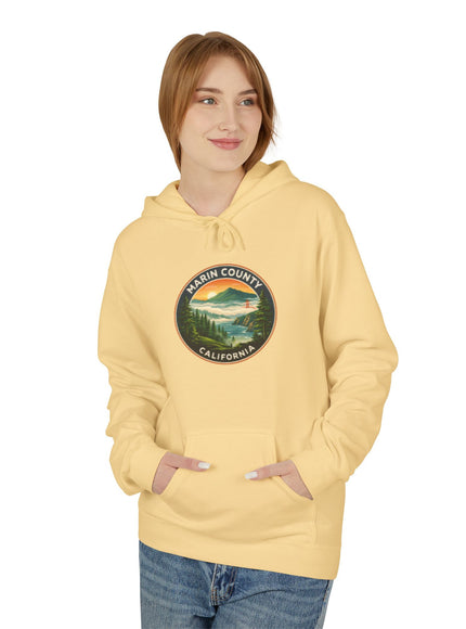 "Marin County, Above the Fog- no text" Unisex Midweight Softstyle Fleece Hoodie