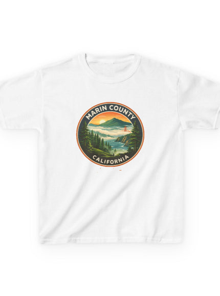 "Marin County, Above the Fog - no text" Kids Heavy Cotton Tee