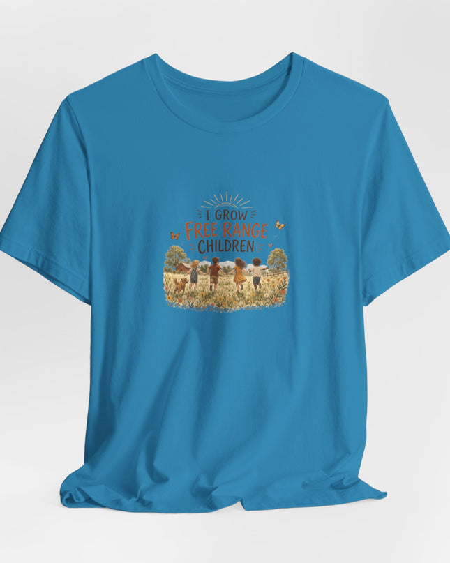 "I Grow Free Range Children" Unisex Jersey Cotton Tee