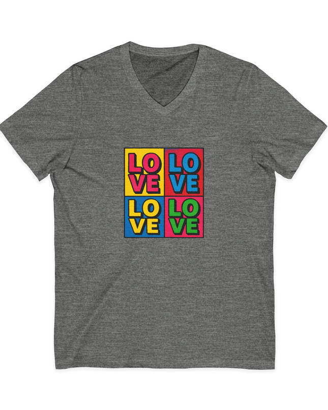 "Love, (Andy Warhol style)" Ladies' V-Neck T-Shirt