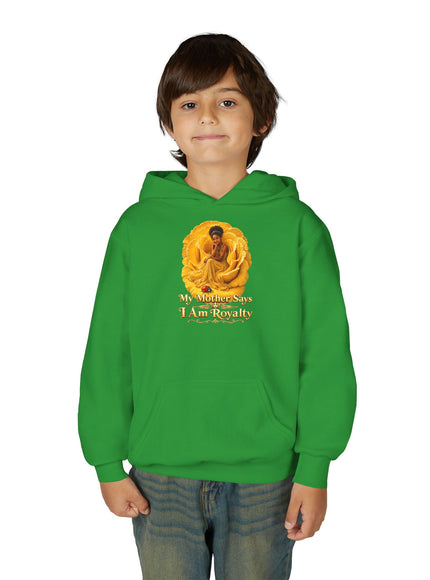 "My Mother Says I am Royalty" Youth Heavy Blend Hooded Sweatshirt