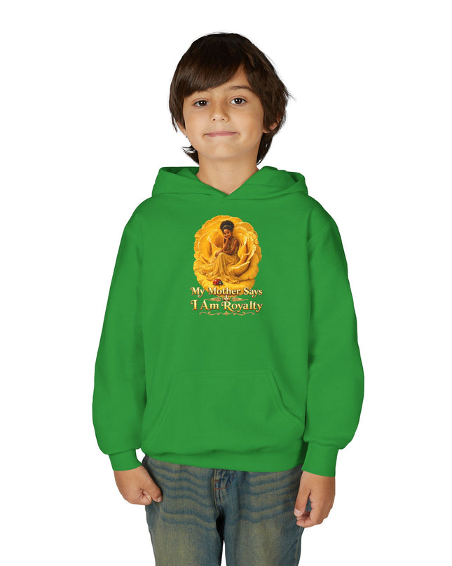 "My Mother Says I am Royalty" Youth Heavy Blend Hooded Sweatshirt