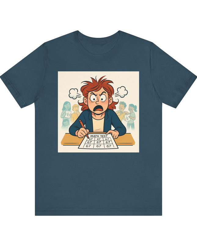 "67 with an Angry Math Teacher" - Unisex Jersey Short Sleeve Tee
