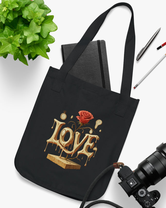 "Love (Salvador Dali style)" Organic Canvas Tote Bag