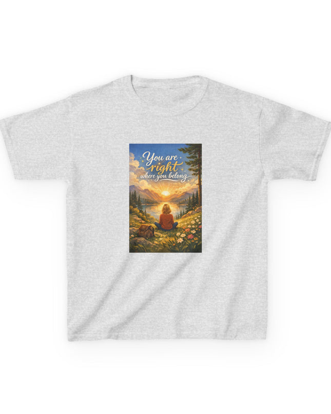"You Are Right Where You Belong" Kids Heavy Cotton Tee