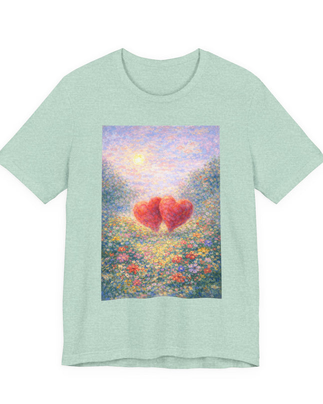"Valentine's Day - Monet Style" Unisex Jersey Short Sleeve Tee